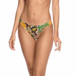 NEW I.D. SARRIERI energy flowers brazilian brief in green garden